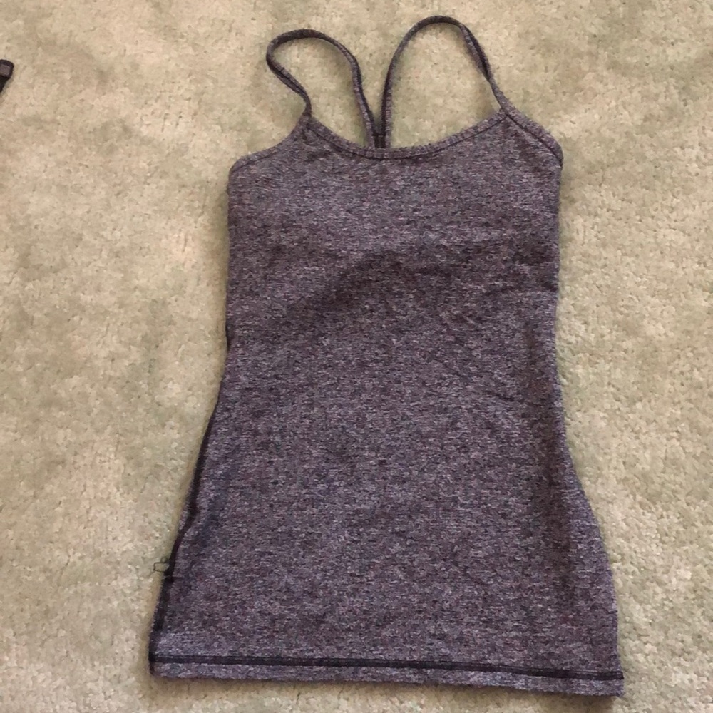 Lululemon grey Power Y tank